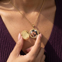 Thumbnail for Collier Médaillon Rond Fleuri