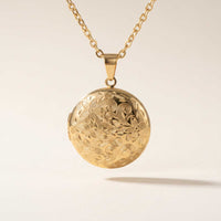 Thumbnail for Collier Médaillon Rond Fleuri