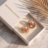 Thumbnail for Créoles acier inoxydable — dans l'écrin cadeau, or rose | SKU: 11137578-rose-gold