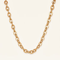 Thumbnail for Collier grosse maille — photo produit sur fond blanc, or | SKU: lachaine