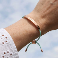 Thumbnail for Bracelet tressé — gros plan sur les détails, or rose | SKU: lamenthe-rg