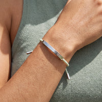 Thumbnail for Bracelet tressé — gros plan sur les détails, argent | SKU: lanature-wg