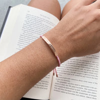 Thumbnail for Bracelet cordon — photo portée, taille réelle, or rose | SKU: lecorail-rg
