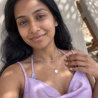Thumbnail for Collier argent femme — photo portée un jour de détente, argent | SKU: le-tendance-wg