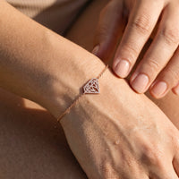 Thumbnail for Bracelet géométrique — gros plan sur les détails, or rose | SKU: 11662607-rose-gold