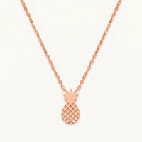 Thumbnail for Collier ananas — photo produit sur fond blanc, or rose | SKU: 8050907-rose-gold