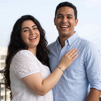 Thumbnail for Bracelet jonc femme — photo en couple, argent | SKU: lymab-wg