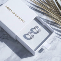 Thumbnail for Bijoux acier inoxydable — dans l'écrin cadeau, argent | SKU: 22023999-rhodium