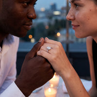 Thumbnail for Bague goutte d'eau — photo en couple, argent | SKU: 505162-4.5-silver