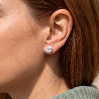 Thumbnail for Puces d'oreilles — gros plan sur les détails, argent | SKU: 6306968-white