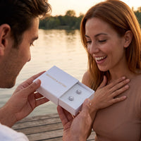 Thumbnail for Boucles d'oreilles ovales — photo en couple, argent | SKU: 6306968-white