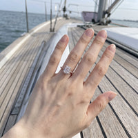 Thumbnail for Bague or rose — photo portée, taille réelle, or rose | SKU: 1969566-4-5-rose-gold