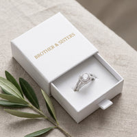 Thumbnail for Bague carrée — dans l'écrin cadeau, argent | SKU: 346060-4.5-silver