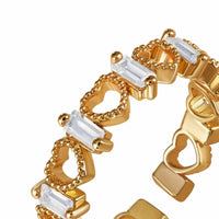 Thumbnail for Bague coeur or — photo produit sur fond blanc, or