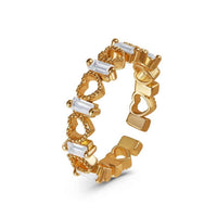 Thumbnail for Bague coeur or — photo produit sur fond blanc, or