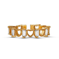Thumbnail for Bague coeur or — photo produit sur fond blanc, or