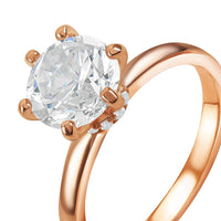 Thumbnail for Bague fiançailles or rose — photo produit sur fond blanc, argent