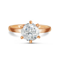 Thumbnail for Bague fiançailles or rose — photo produit sur fond blanc, argent