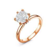 Thumbnail for Bague fiançailles or rose — photo produit sur fond blanc, argent