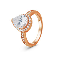 Thumbnail for Bague poire — photo produit sur fond blanc, argent