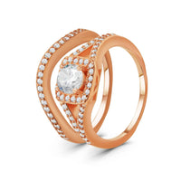 Thumbnail for Bague fiançailles et alliance — photo produit sur fond blanc, argent