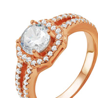 Thumbnail for Bague octogonale — photo produit sur fond blanc, argent