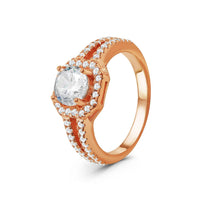 Thumbnail for Bague octogonale — photo produit sur fond blanc, argent