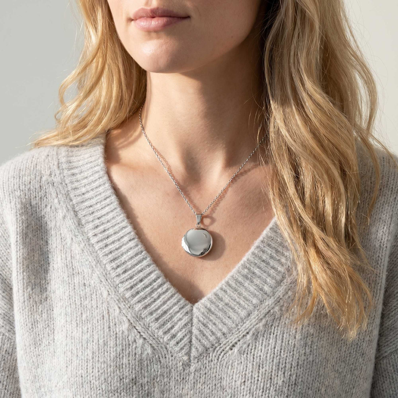 Collier Médaillon Photo Rond