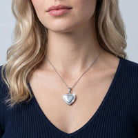 Thumbnail for Collier Médaillon Photo Coeur Cristal