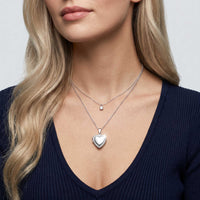 Thumbnail for Collier Médaillon Photo Coeur Cristal