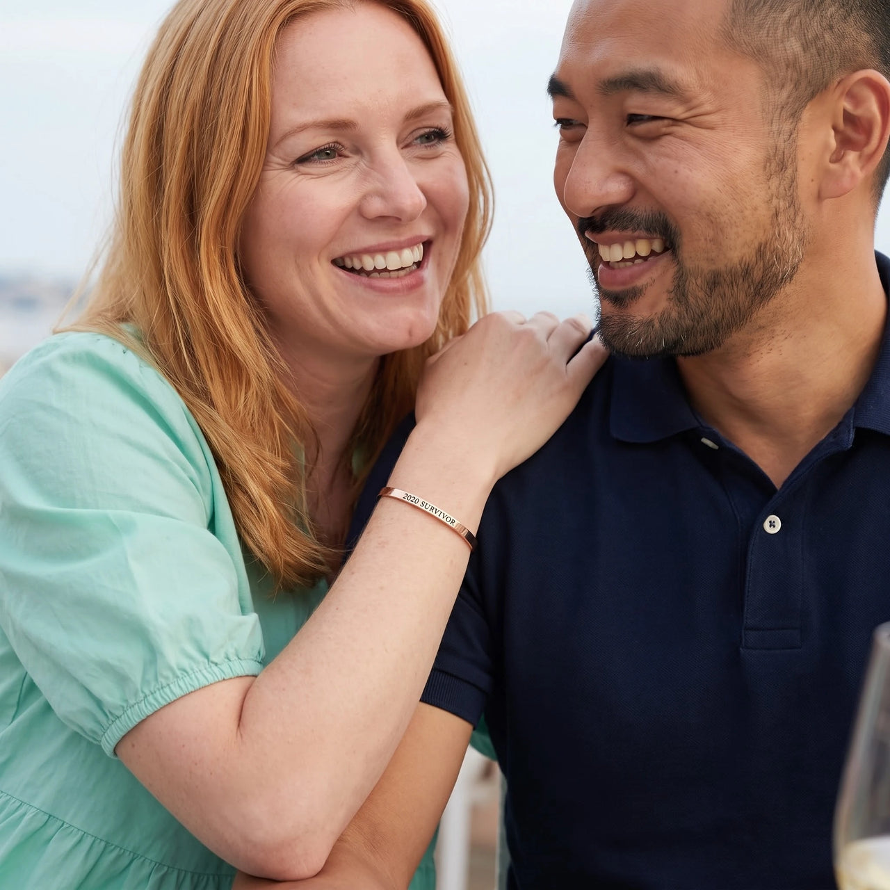 Jonc femme — photo en couple, or rose | SKU: 2020s-rg