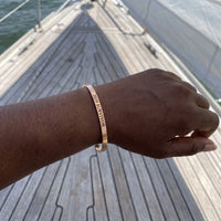 Thumbnail for Bracelet gravé — photo portée, taille réelle, or rose | SKU: 2020s-rg