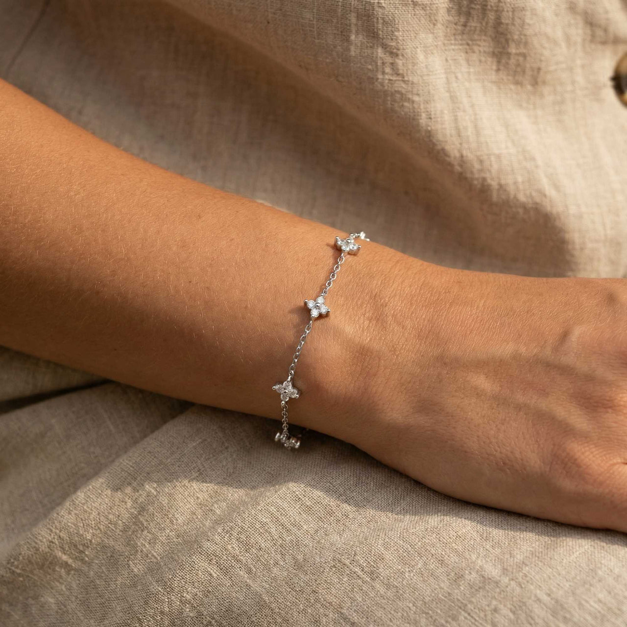 Bracelet Fleur Cristal