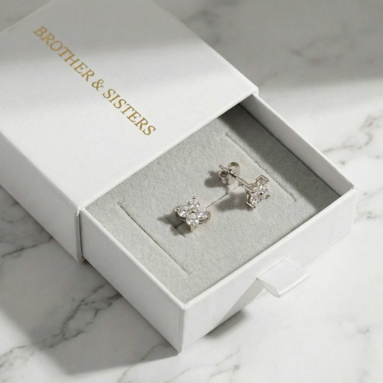 Boucles d'Oreilles Fleur Cristal