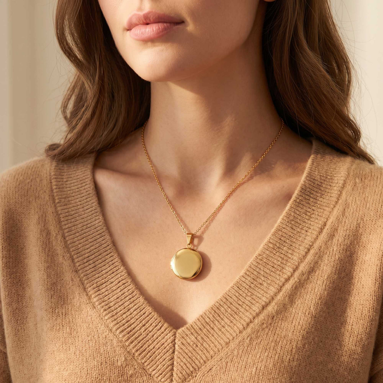 Collier Médaillon Photo Rond