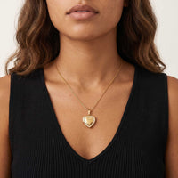 Thumbnail for Collier Médaillon Photo Coeur Cristal