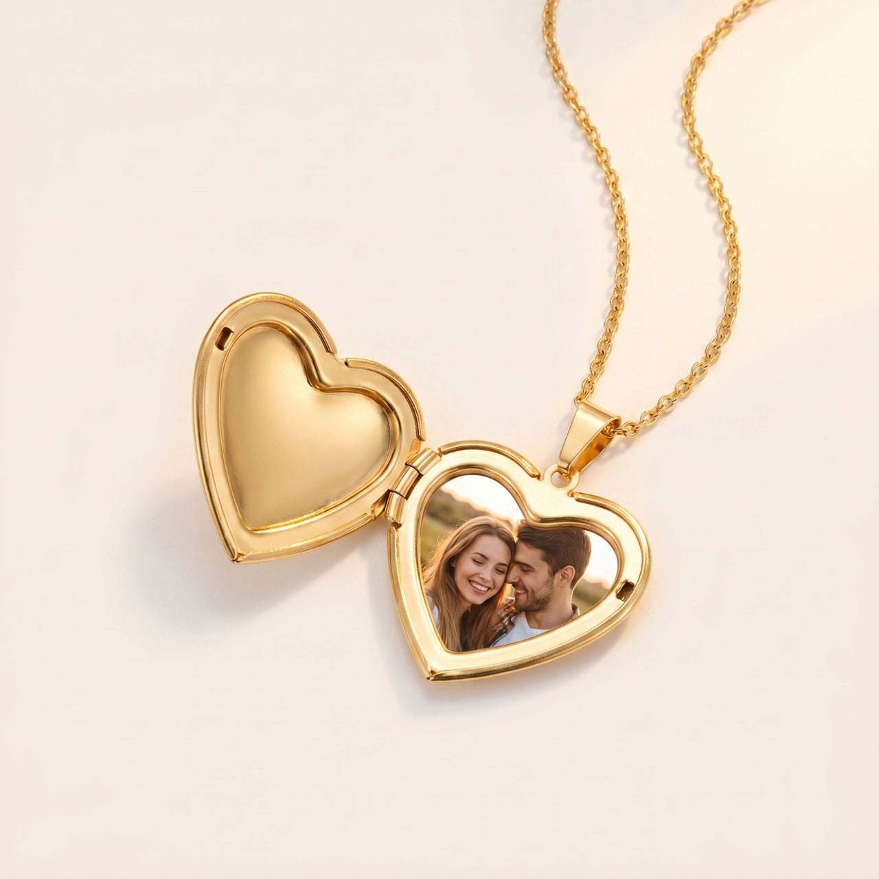Collier Médaillon Photo Coeur Love