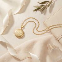 Thumbnail for Collier Médaillon Rond Fleuri
