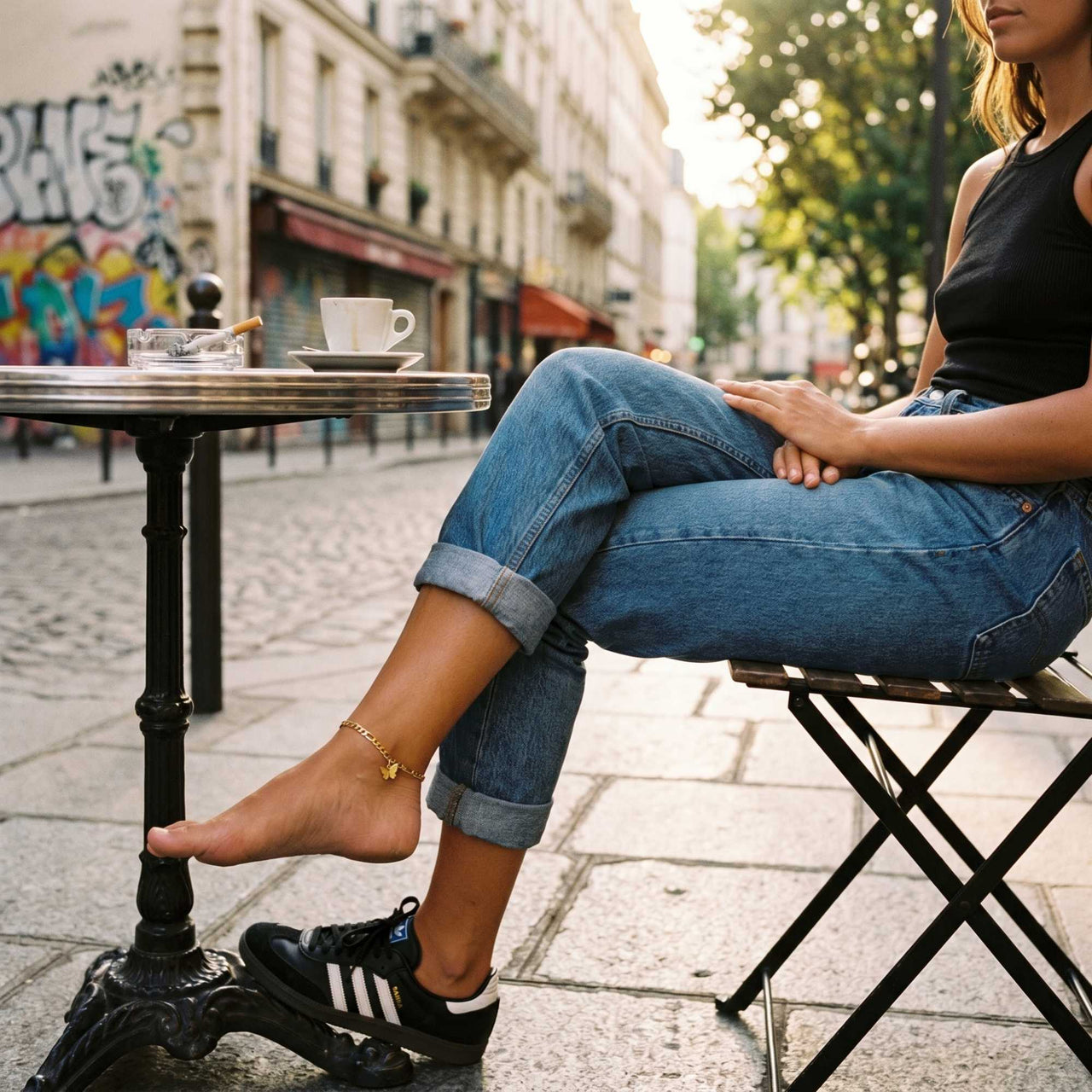 Chaîne de Cheville Figaro Papillon