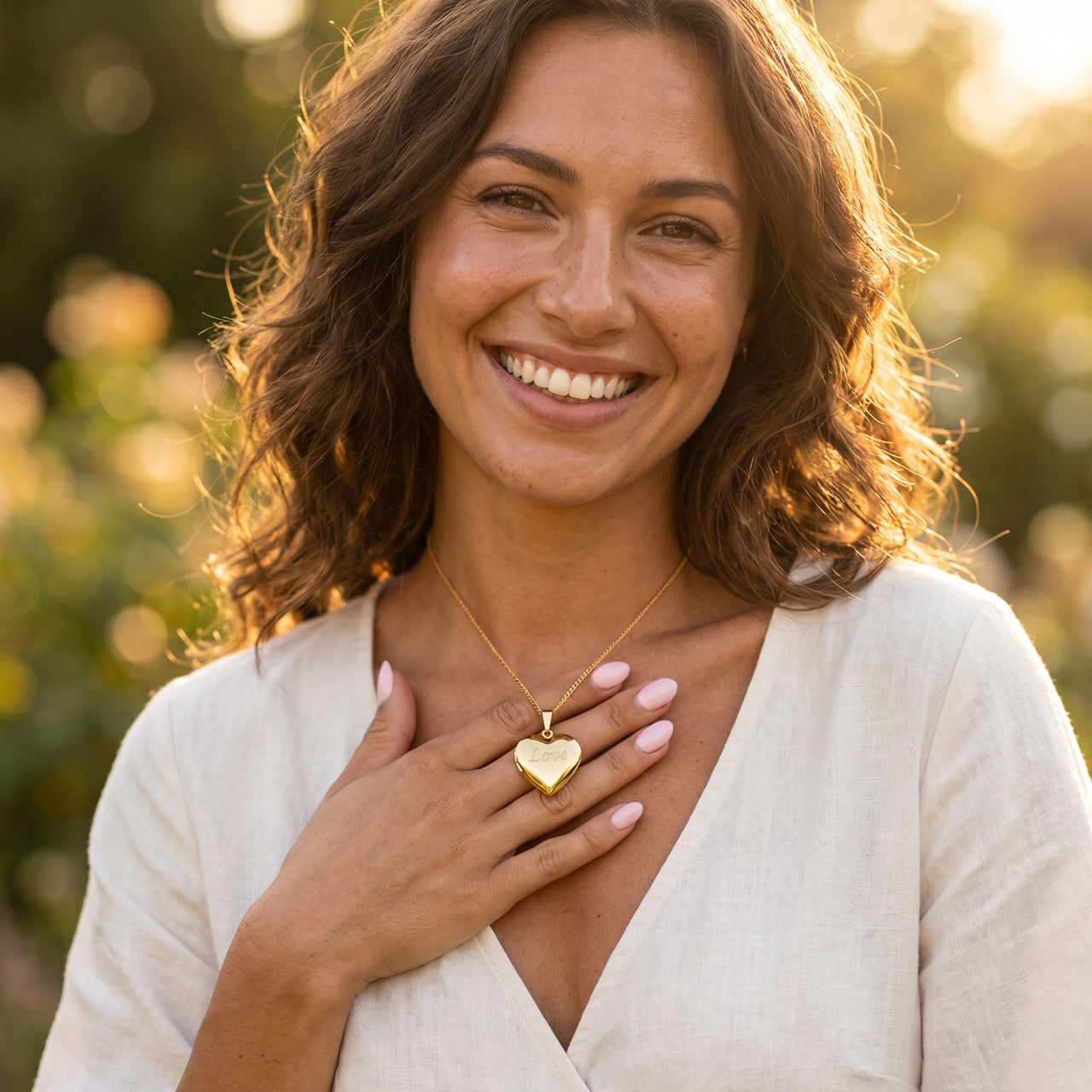 Collier Médaillon Photo Coeur Love
