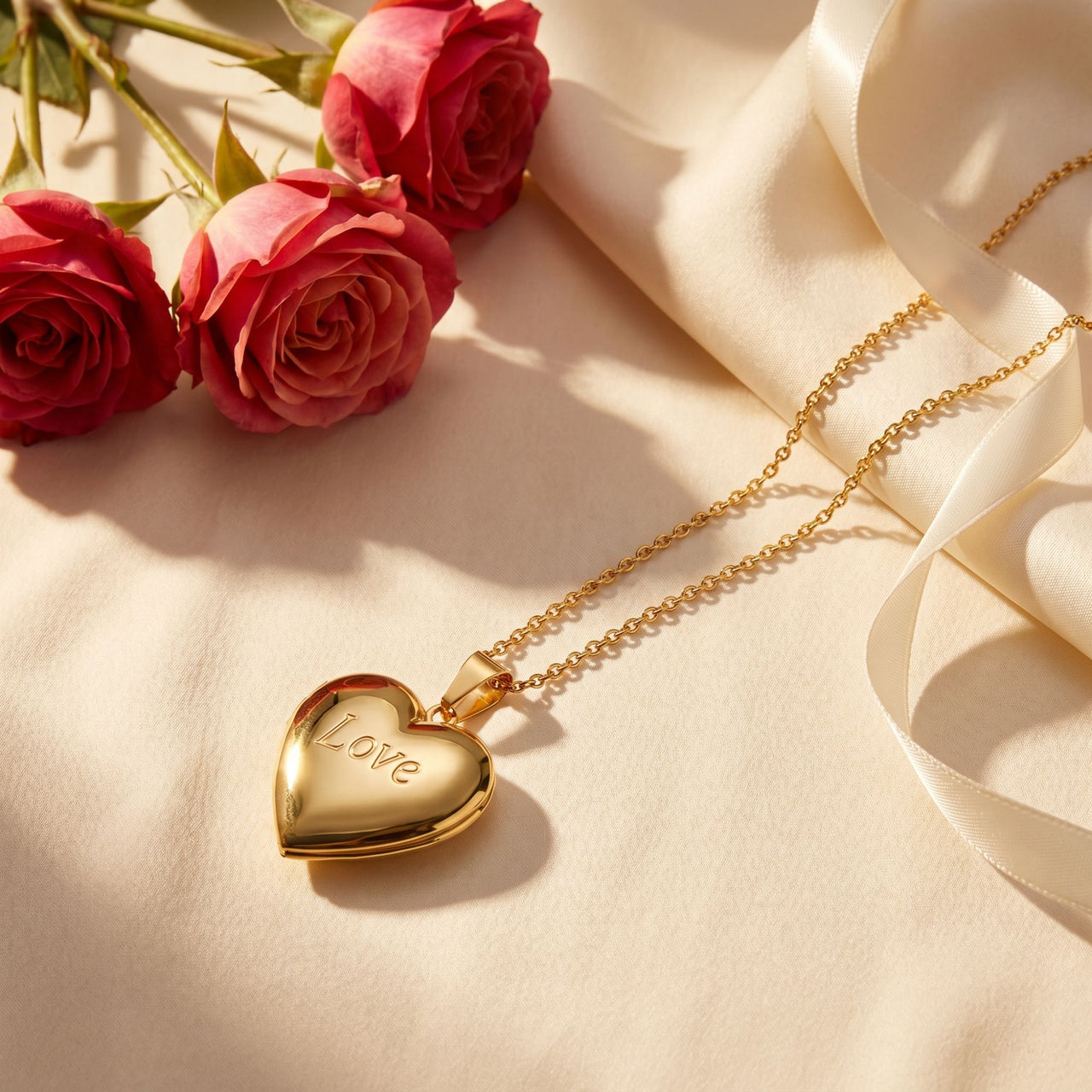 Collier Médaillon Photo Coeur Love