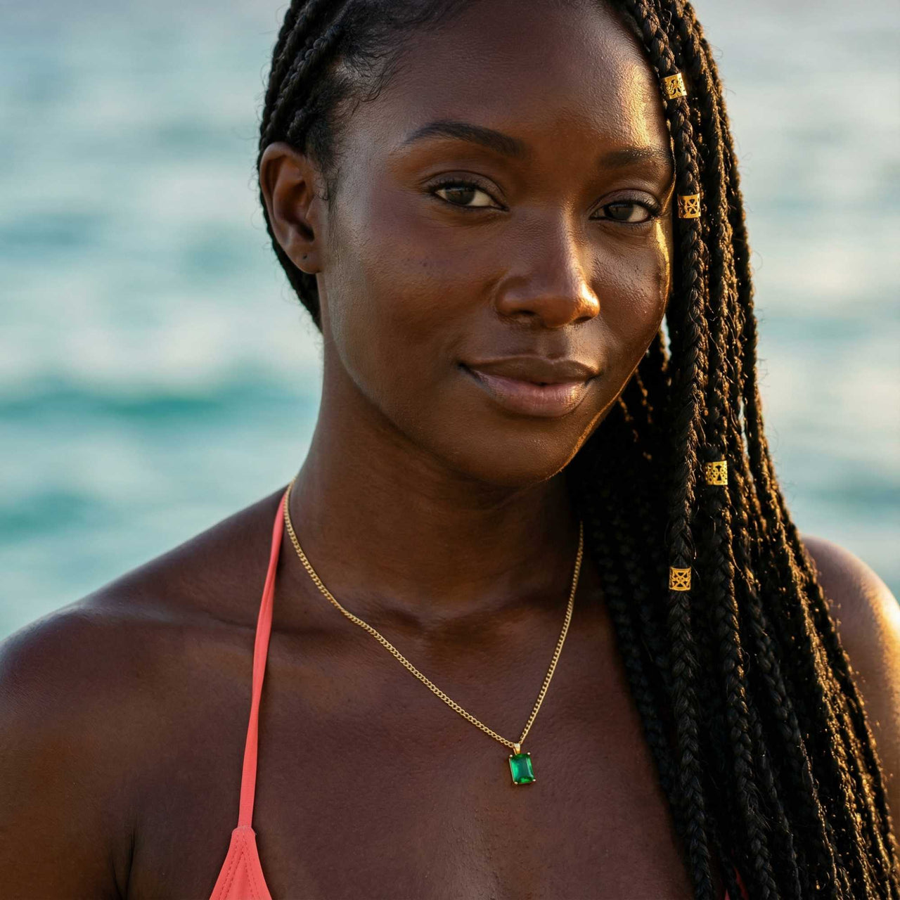 Collier Pendentif Émeraude