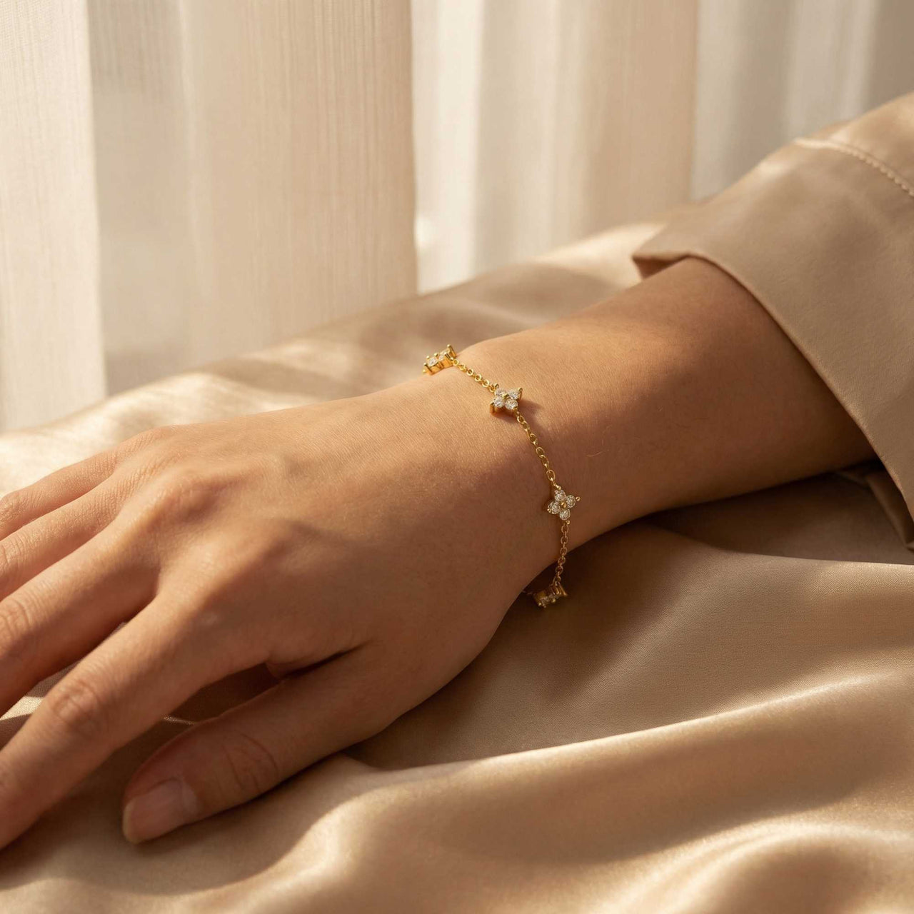 Bracelet Fleur Cristal