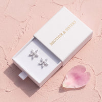 Thumbnail for Boucles d'oreilles fleur — dans l'écrin cadeau, argent | SKU: 419620-silver