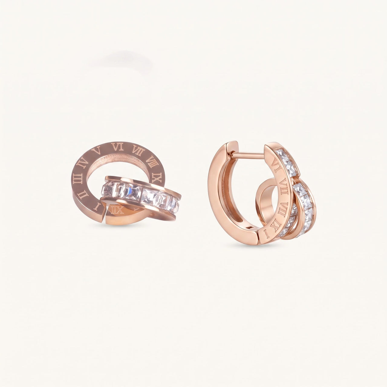 Créoles or rose — photo produit sur fond blanc, or rose | SKU: 11137578-rose-gold