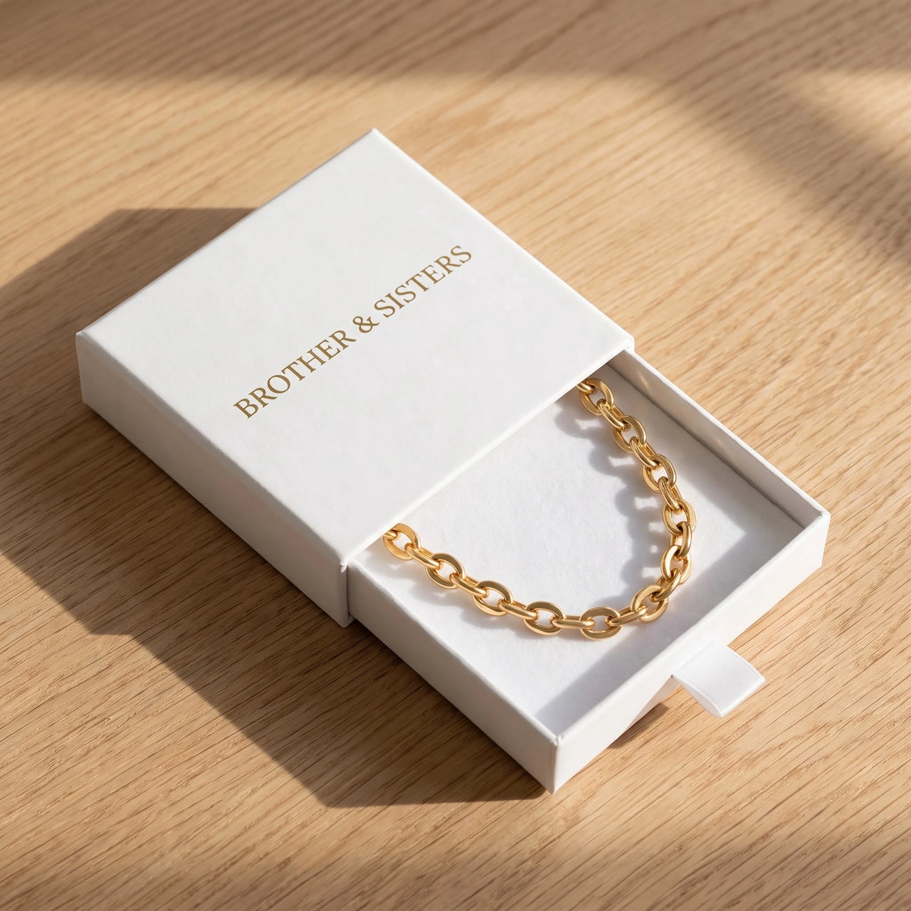 Collier grosse maille — dans l'écrin cadeau, or | SKU: lachaine