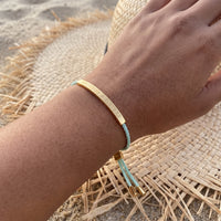 Thumbnail for Bracelet tressé — photo portée, taille réelle, or | SKU: lamenthe-g