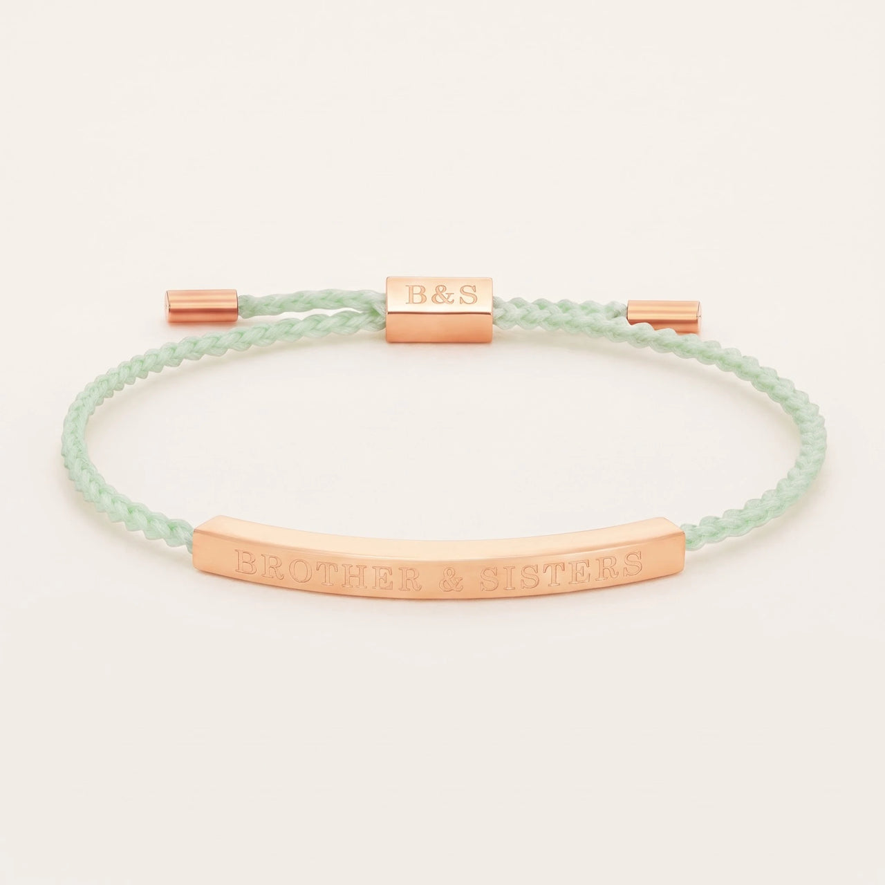 Bracelet cordon réglable — photo produit sur fond blanc, or rose | SKU: lanature-rg