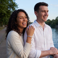 Thumbnail for Bracelet plaque — photo en couple, argent | SKU: lanature-wg