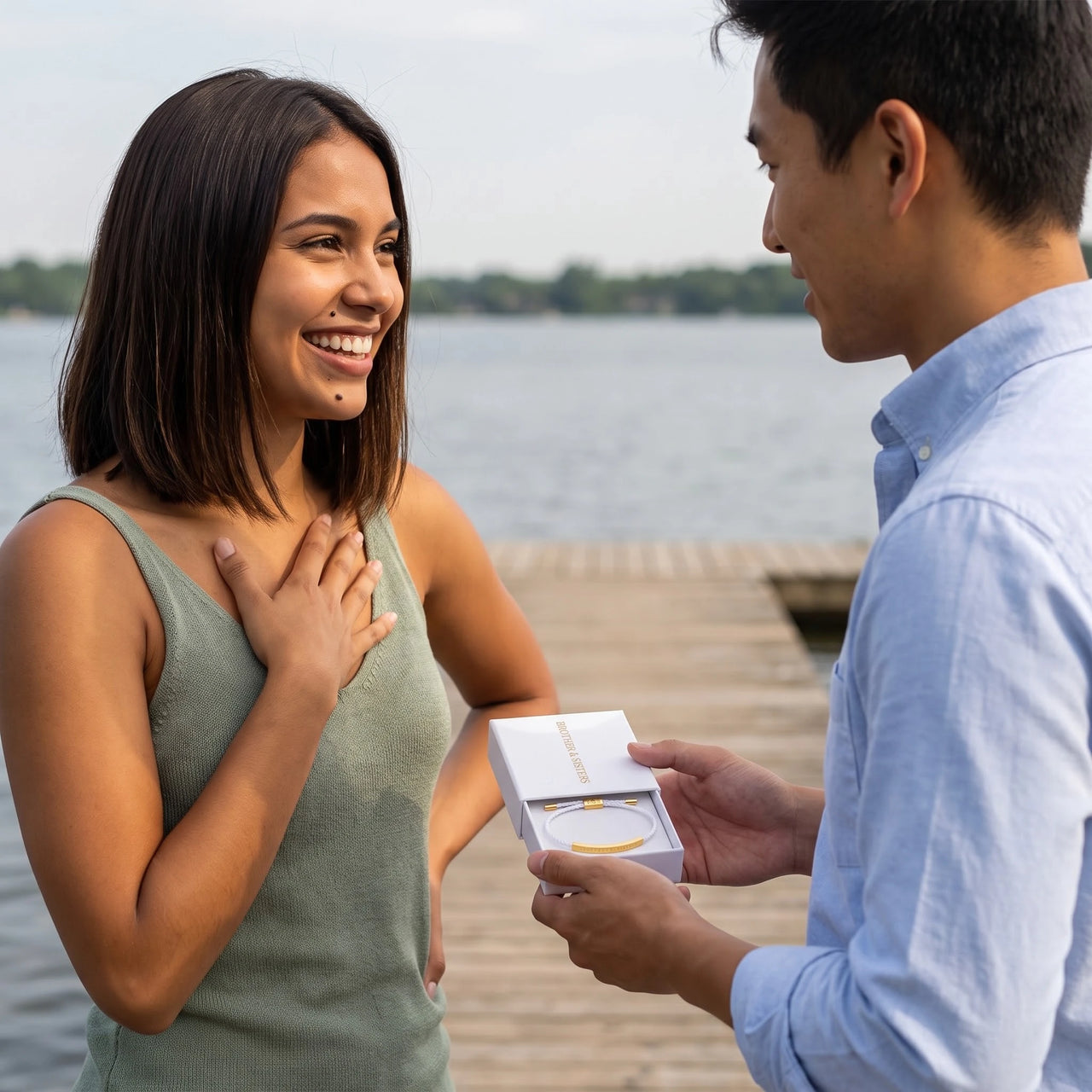 Bracelet cordon femme — le moment du cadeau, or | SKU: laperle-g